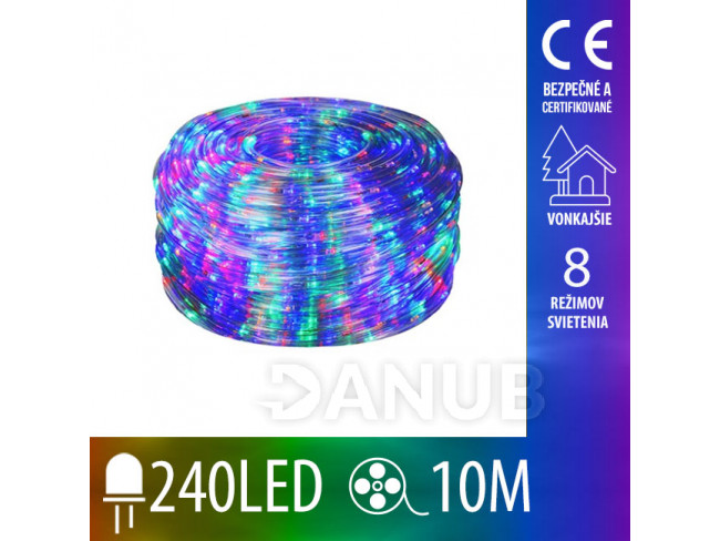 Vánoční had vnější - programátor - 240led - 10m - Multicolour