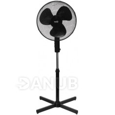 Stojanový ventilátor, 40 cm, 45 W, černá