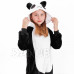 Plyšový overal Kigurumi - vzor panda - 125-140 cm